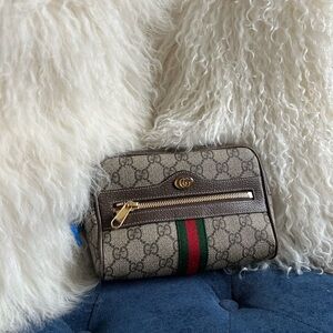 GUCCI GG Supreme Monogram Web Med Ophidia Belt Bag 85